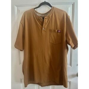 Wrangler Men's XL  Brown Short-Sleeve Workwear Chest Pocket Cotton T Shirt [787]